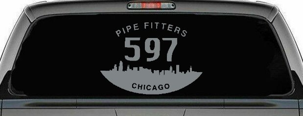 Pipe Fitters Local 597 Car or Truck Window Decal Sticker
