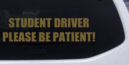 Student Driver Please Be Patient Car or Truck Window Decal Sticker