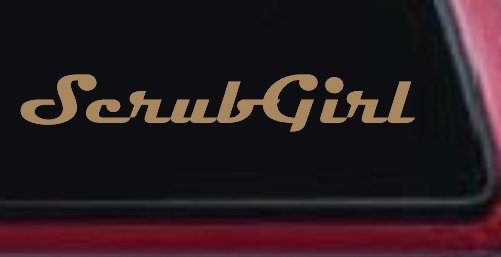 Scrub Girl Car or Truck Window Decal Sticker