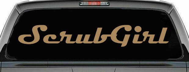 Scrub Girl Car or Truck Window Decal Sticker