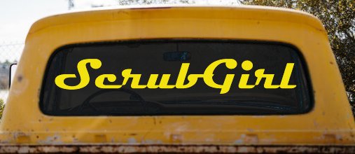 Scrub Girl Car or Truck Window Decal Sticker