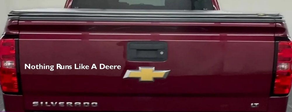 Nothing Runs Like A Deere Car or Truck Window Decal Sticker (White)