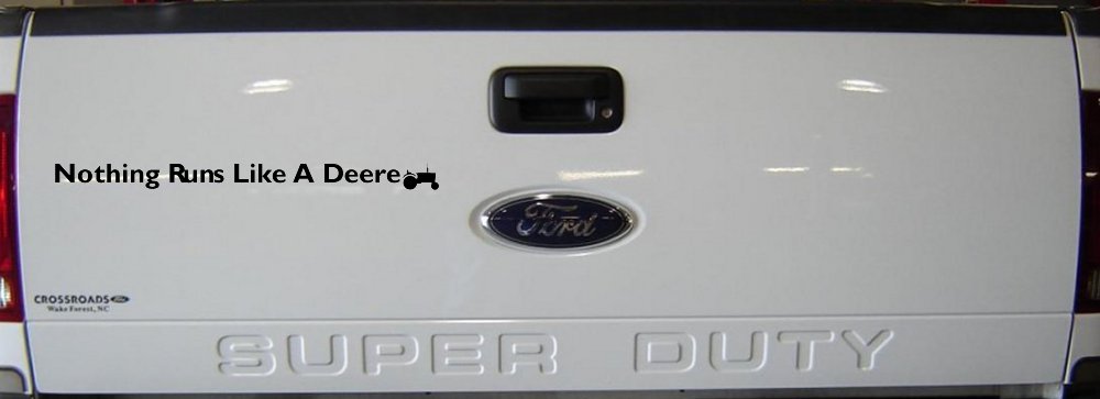 Nothing Runs Like A Deere w Tractor Car or Truck Window Decal Sticker