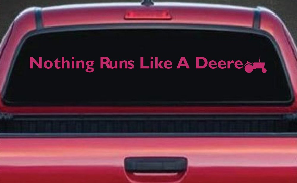 Nothing Runs Like A Deere w Tractor Car or Truck Window Decal Sticker