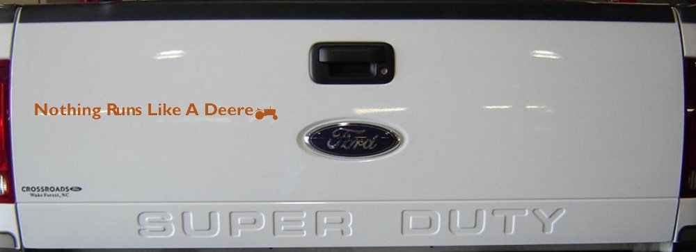 Nothing Runs Like A Deere w Tractor Car or Truck Window Decal Sticker (Nut Brown)