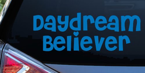 Daydream Believer Car or Truck Window Vinyl Decal Sticker (Sky Blue)