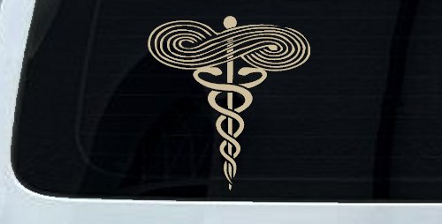 Symbol for Respiratory Therapy Car or Truck Window Vinyl Decal Sticker (Desert Sand)