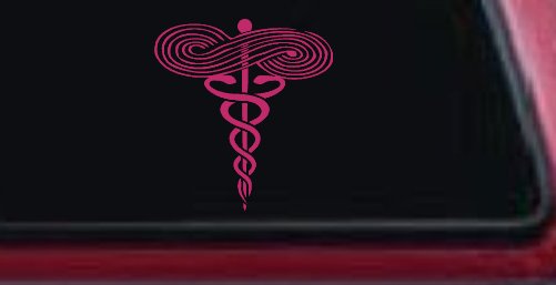 Symbol for Respiratory Therapy Car or Truck Window Decal Sticker (Hot Pink)
