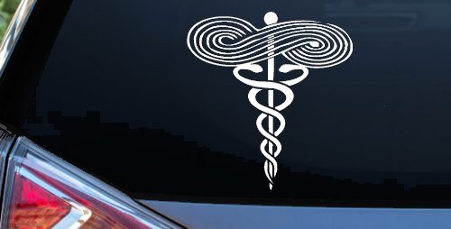 Symbol for Respiratory Therapy Car or Truck Window Decal Sticker (White)