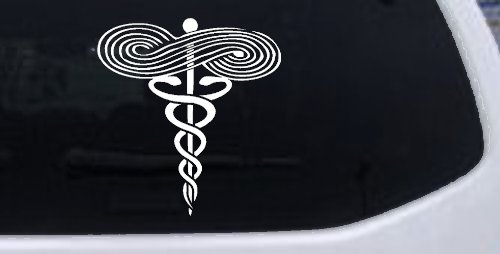 Symbol for Respiratory Therapy Car or Truck Window Decal Sticker (White)