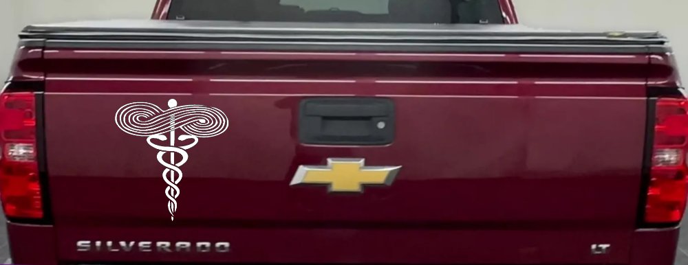 Symbol for Respiratory Therapy Car or Truck Window Decal Sticker (White)