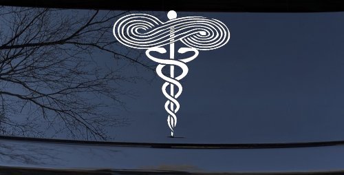 Symbol for Respiratory Therapy Car or Truck Window Decal Sticker (White)
