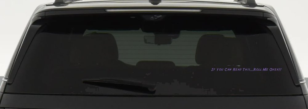 Read This Roll Me Over Off Road Car or Truck Window Decal Sticker (Purple)
