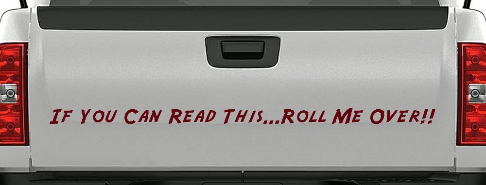 Read This Roll Me Over Off Road Car or Truck Window Decal Sticker (Purple Red)