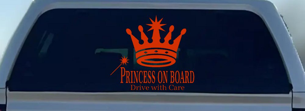 Princess on Board Drive with Care Car or Truck Window Decal Sticker