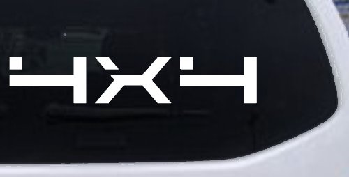 4 x 4 Off Road Car or Truck Window Vinyl Decal Sticker (White)