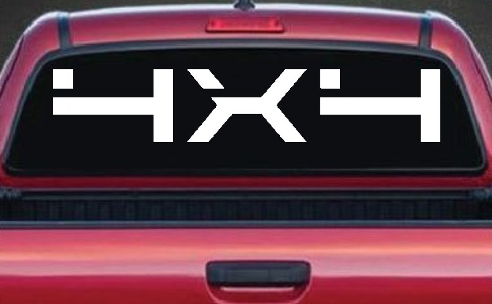 4 x 4 Off Road Car or Truck Window Decal Sticker (White)