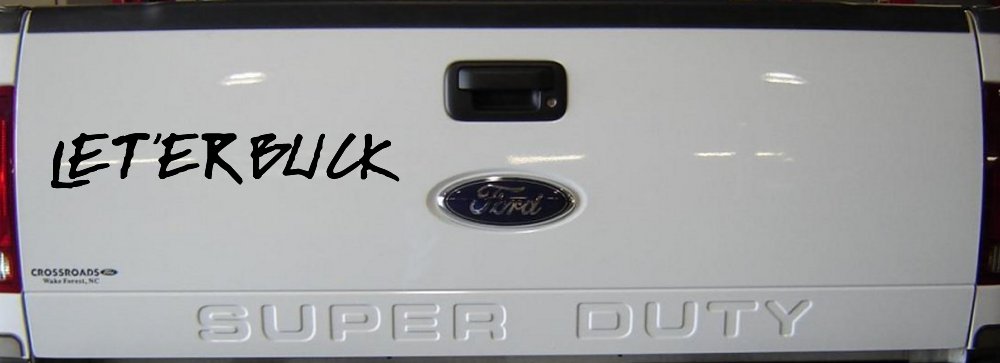 LET 'ER BUCK Car or Truck Window Decal Sticker