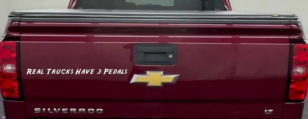 Real Trucks Have Three Pedals Car or Truck Window Decal Sticker