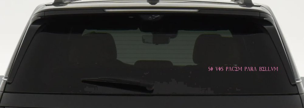 Si Vis Pacem Para Bellum If You Want Peace Prepare For War Car or Truck Window Decal Sticker