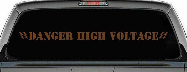 Danger High Voltage Car or Truck Window Decal Sticker
