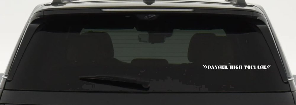 Danger High Voltage Car or Truck Window Decal Sticker