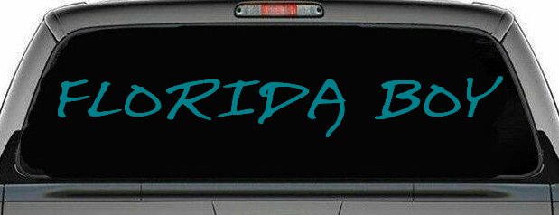 Florida Boy Car or Truck Window Decal Sticker (Turquoise Blue)