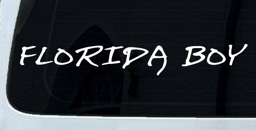 Florida Boy Car or Truck Window Decal Sticker (White)