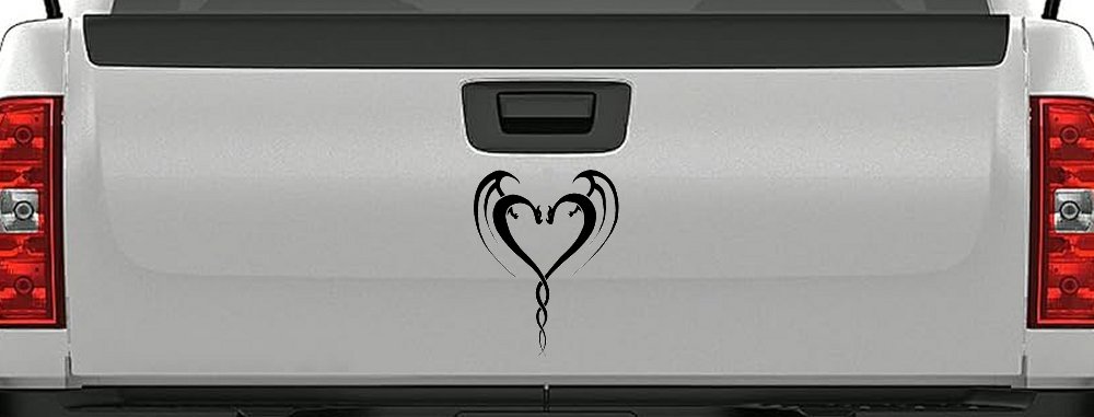 Tribal Dragon Heart Car or Truck Window Decal Sticker