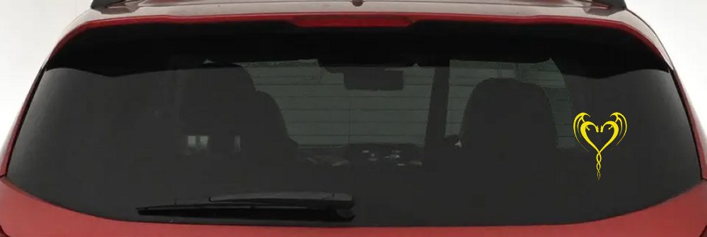 Tribal Dragon Heart Car or Truck Window Decal Sticker