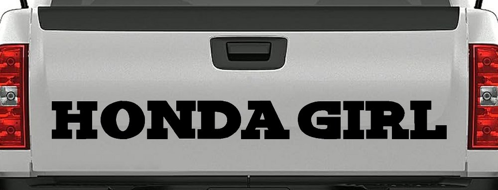 Honda Girl Car or Truck Window Vinyl Decal Sticker (Black)
