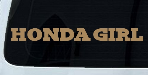 Honda Girl Car or Truck Window Decal Sticker