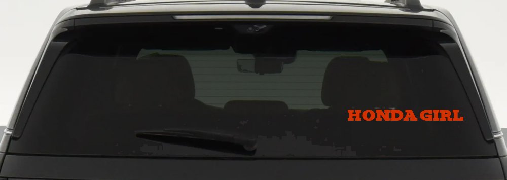 Honda Girl Car or Truck Window Decal Sticker