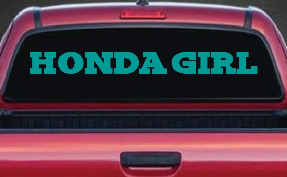 Honda Girl Car or Truck Window Decal Sticker