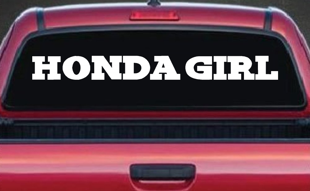 Honda Girl Car or Truck Window Decal Sticker