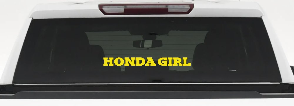 Honda Girl Car or Truck Window Decal Sticker