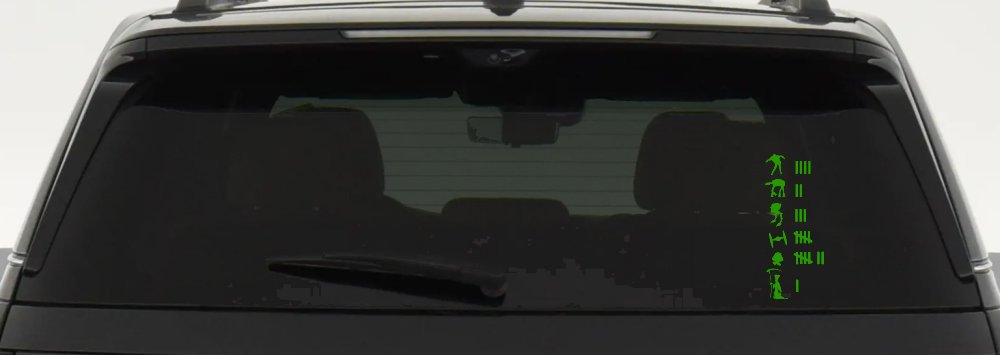 Zombie At At At St Tie Fighter Goomba Grim Reaper Keeping Count Funny Car or Truck Window Vinyl Decal Sticker (Lime)