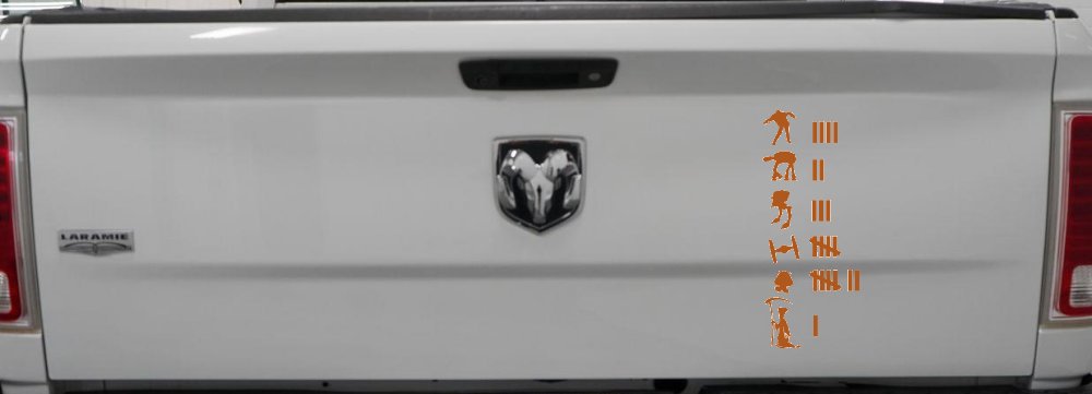 Zombie At At At St Tie Fighter Goomba Grim Reaper Keeping Count Funny Car or Truck Window Vinyl Decal Sticker (Nut Brown)