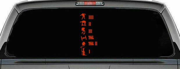 Zombie At At At St Tie Fighter Goomba Grim Reaper Keeping Count Funny Car or Truck Window Vinyl Decal Sticker (Orange Red)