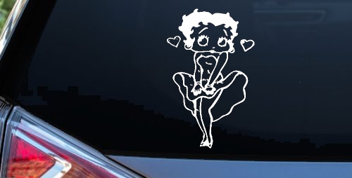 Betty Boop Skirt Lady Biker Cartoons Car or Truck Window Decal Sticker