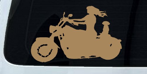 Women Biker With Jack Russell Terrier Car or Truck Window Decal Sticker