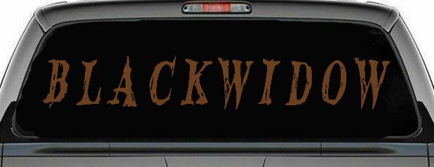 Blackwidow Car or Truck Window Decal Sticker (Copper)