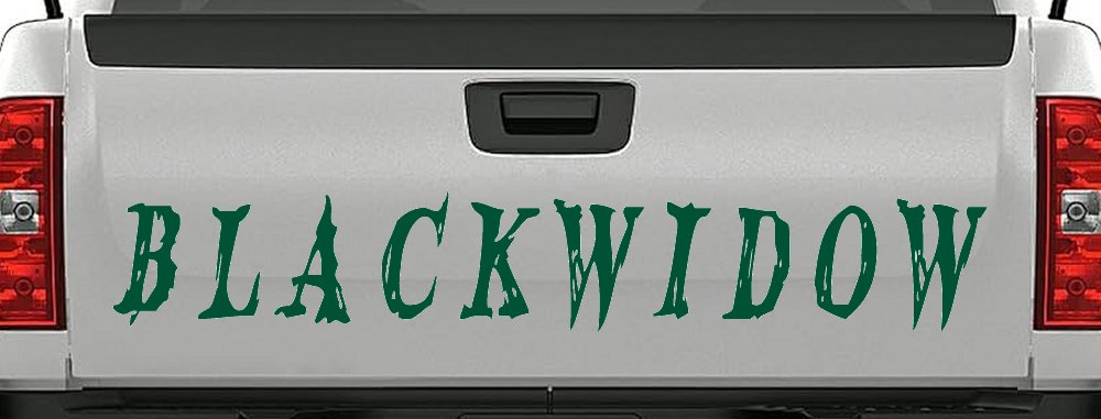 Blackwidow Car or Truck Window Decal Sticker (Dark Green)