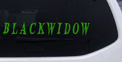 Blackwidow Car or Truck Window Decal Sticker (Lime)