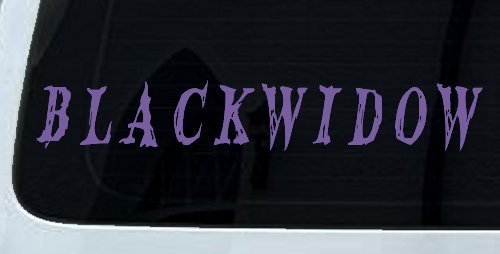 Blackwidow Car or Truck Window Vinyl Decal Sticker (Purple)