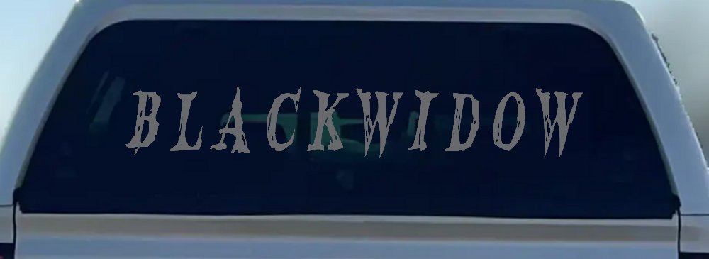 Blackwidow Car or Truck Window Decal Sticker (Silver)