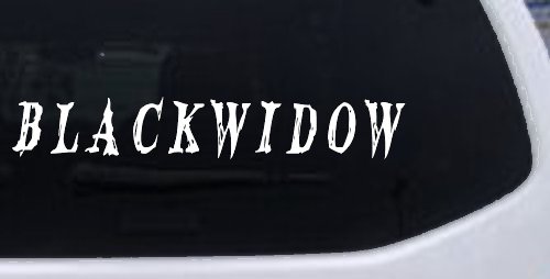 Blackwidow Car or Truck Window Vinyl Decal Sticker (White)