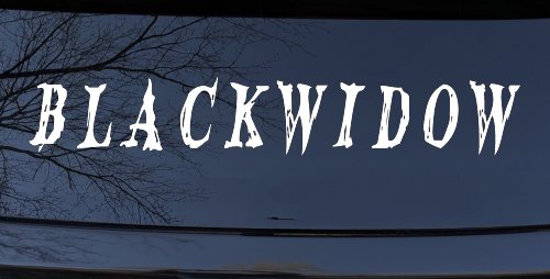 Blackwidow Car or Truck Window Decal Sticker (White)