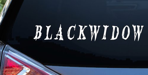 Blackwidow Car or Truck Window Decal Sticker (White)