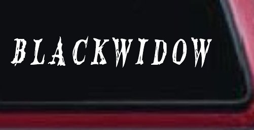 Blackwidow Car or Truck Window Vinyl Decal Sticker (White)